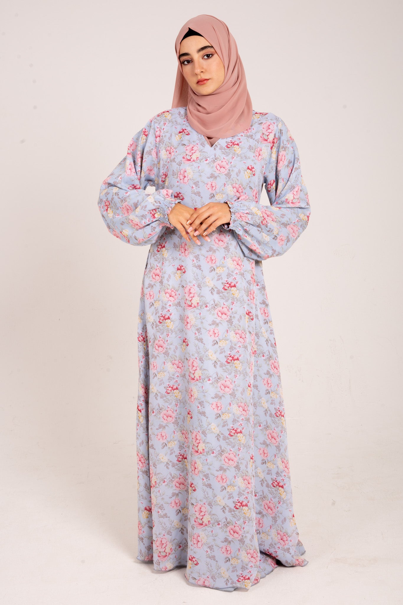 Pastel Bloom Maxi Dress – Fully Lined – Anaqa Inspired