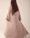 Frayed Elegance Reversible Abaya - Mocha