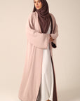 Frayed Elegance Reversible Abaya - Mocha