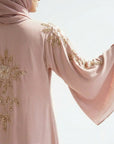 Blush Embellished Open Abaya