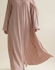 Blush Embellished Open Abaya
