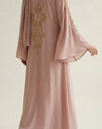 Blush Embellished Open Abaya