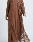 Espresso Lace Occasion Abaya