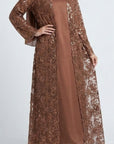 Espresso Lace Occasion Abaya