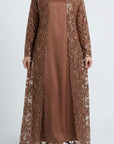 Espresso Lace Occasion Abaya