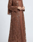 Espresso Lace Occasion Abaya