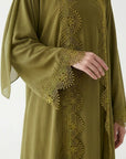 Olive Lace Detail Abaya