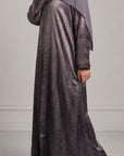 Smoky Mauve Metallic Abaya