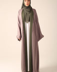 Frayed Elegance Reversible Abaya - Green