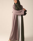 Frayed Elegance Reversible Abaya - Green