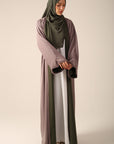 Frayed Elegance Reversible Abaya - Green