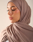 Beige Jersey Hijab