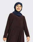 Girls Chocolate Jersey Abaya