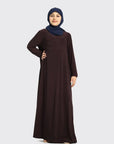 Girls Chocolate Jersey Abaya