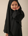 Girls Khimar Set with Abaya - Black