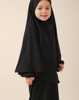 Girls Khimar Set with Abaya - Black