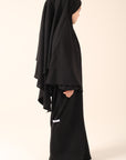 Girls Khimar Set with Abaya - Black