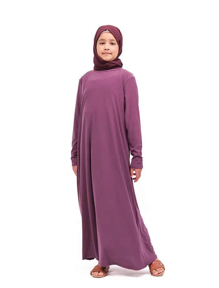 Girls Purple Jersey Abaya – Anaqa Inspired