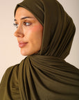Khaki Jersey Hijab
