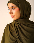 Khaki Jersey Hijab