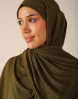 Khaki Jersey Hijab
