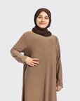 Girls Mocha Jersey Abaya