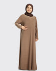 Girls Mocha Jersey Abaya