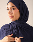 Navy Jersey Hijab