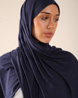 Navy Jersey Hijab