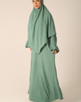 Khimar Set with Abaya - Sage Green