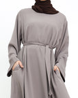 Stone Cuff Plain Abaya