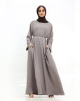 Stone Cuff Plain Abaya