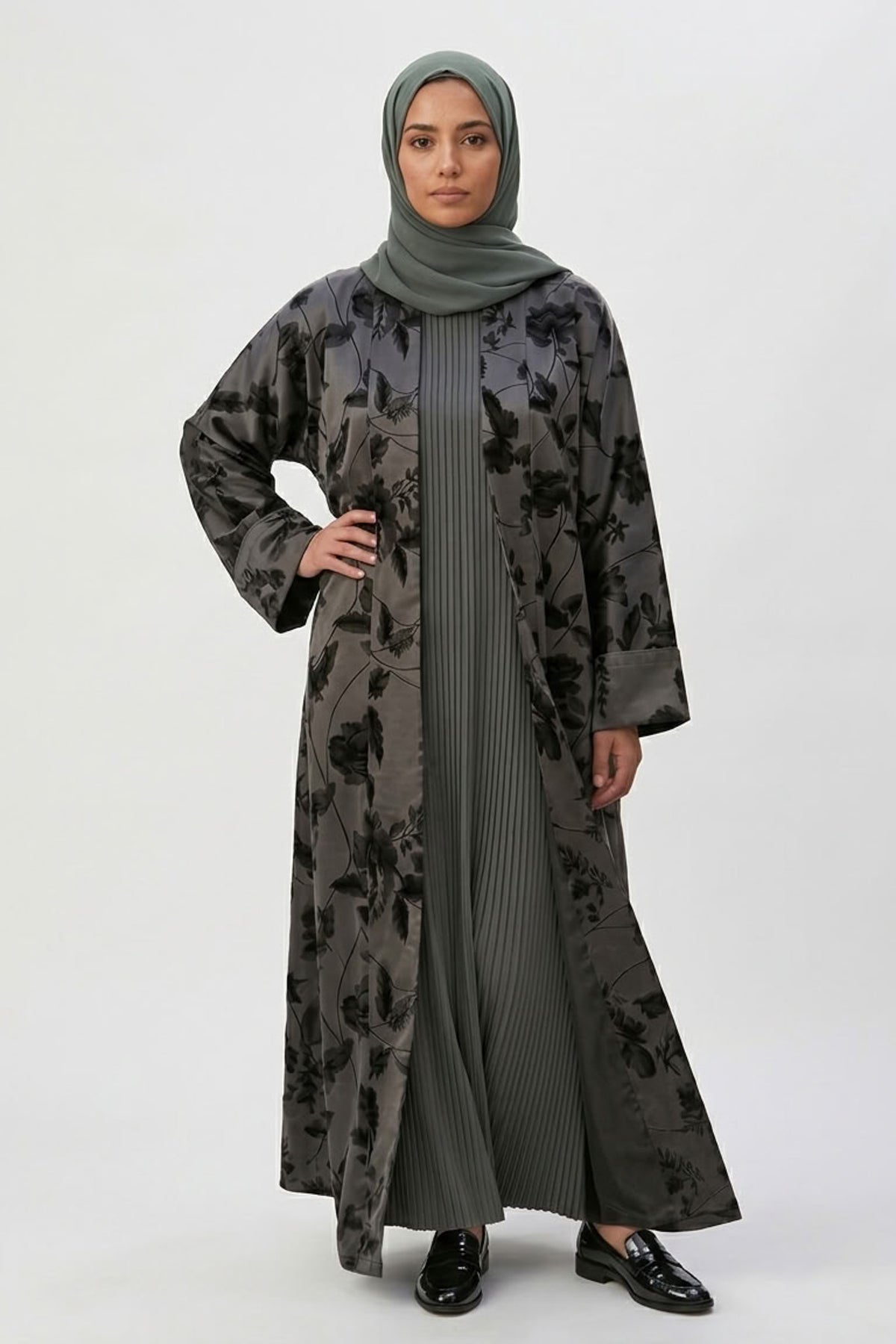 Layali Floral Abaya Set