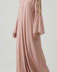 Blush Embellished Open Abaya