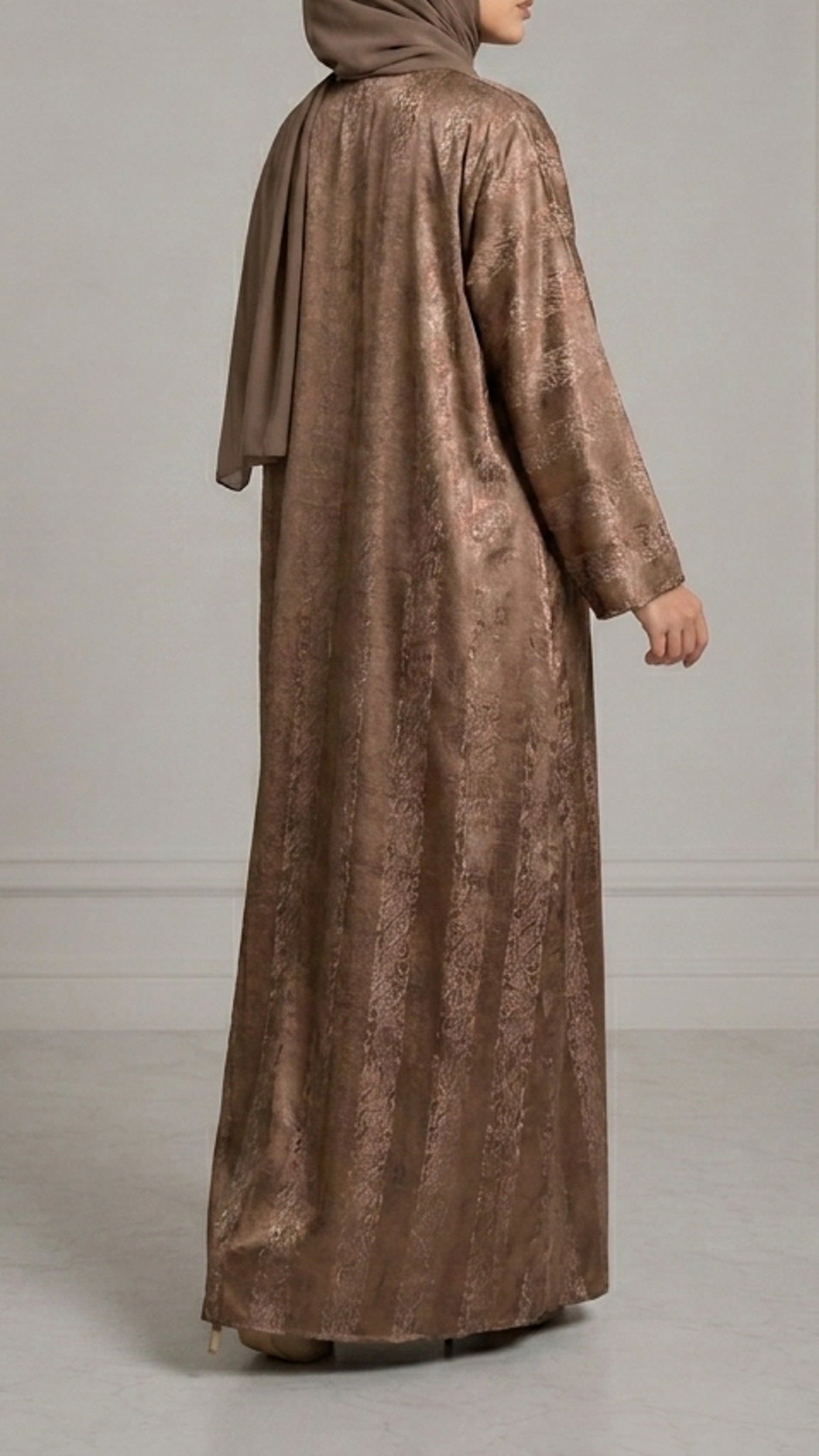Brown Metallic Abaya