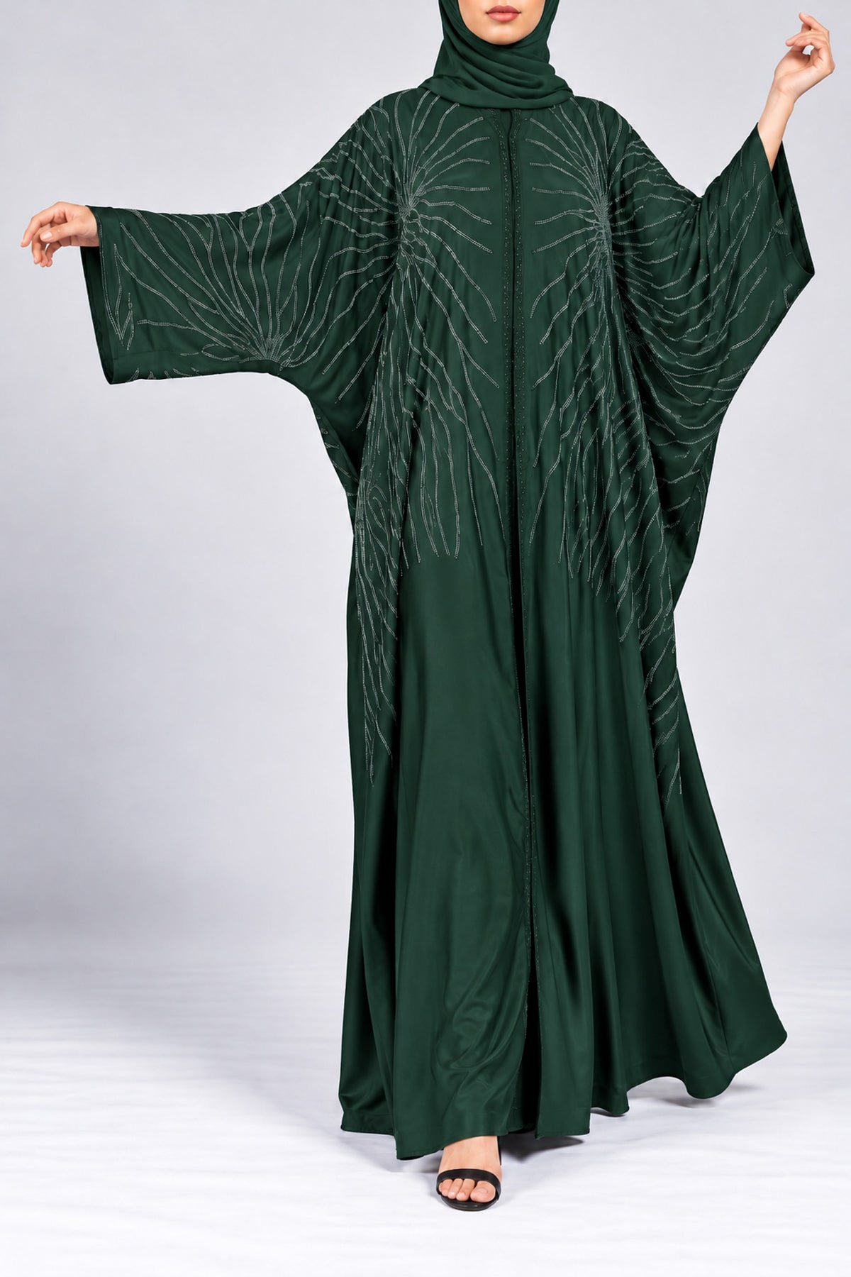 Emerald Green Shimmer Farasha