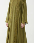 Olive Lace Detail Abaya