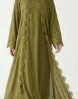 Olive Lace Detail Abaya