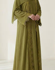 Olive Lace Detail Abaya