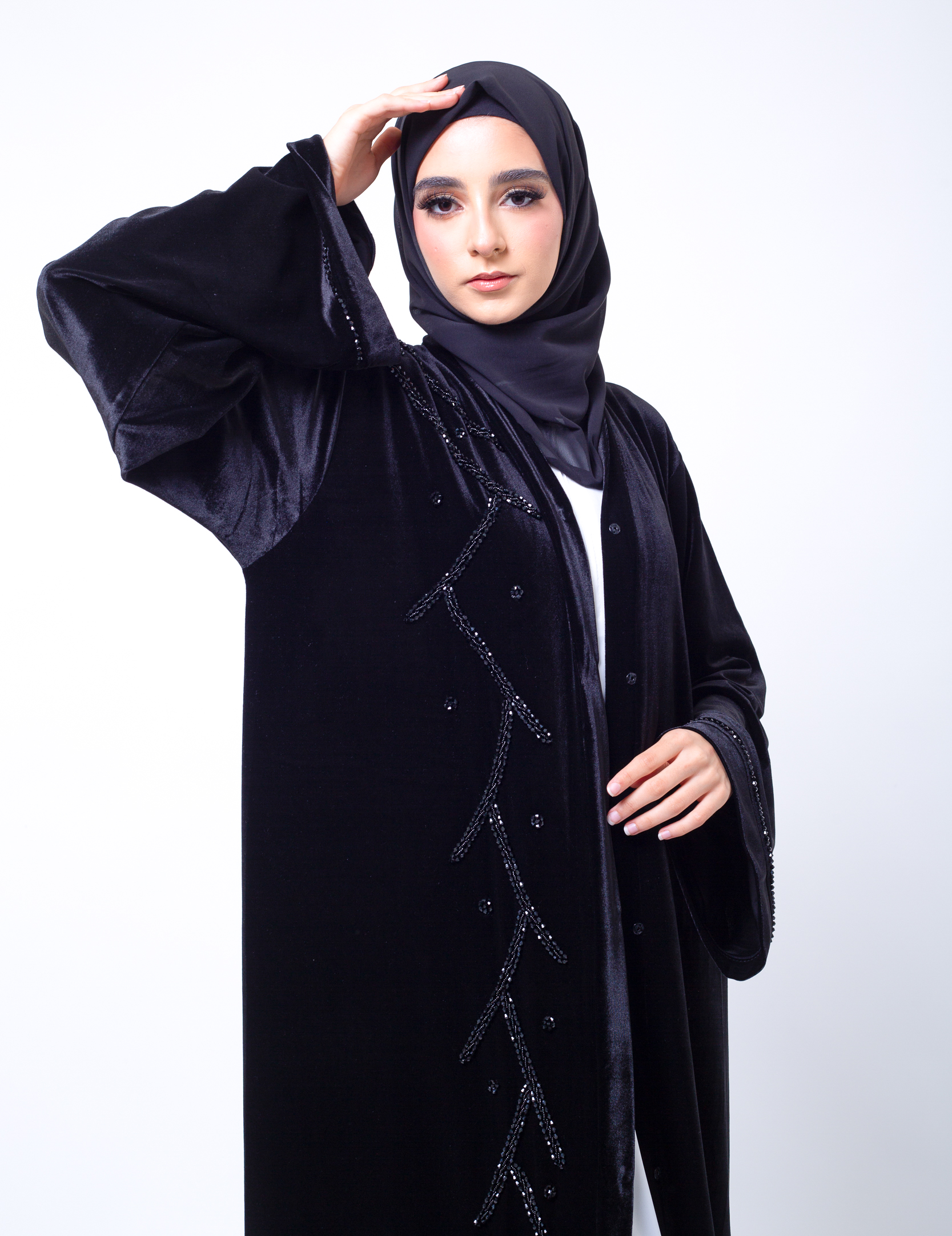 Velvet sales abaya uk