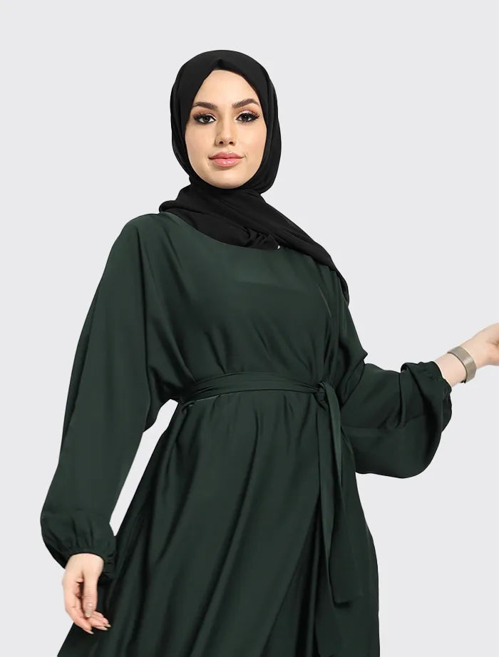 Bottle Green Essential Abaya