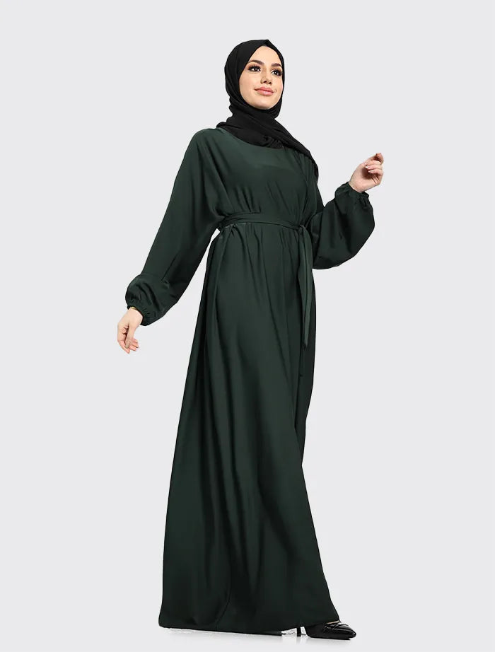 Bottle Green Essential Abaya