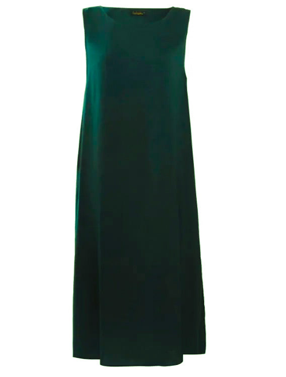 Bottle Green Sleeveless Slip Dress