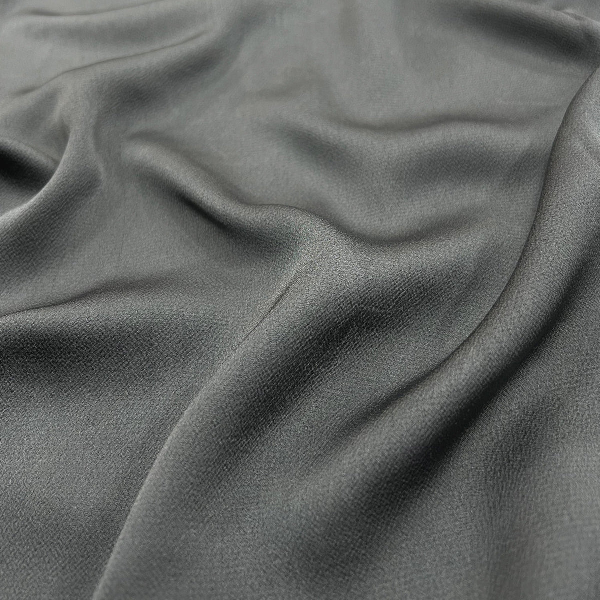 Dark Grey Grained Satin Hijab