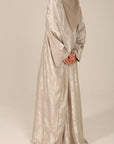 Desert Bronze Closed Butterfly Abaya With Stone Work