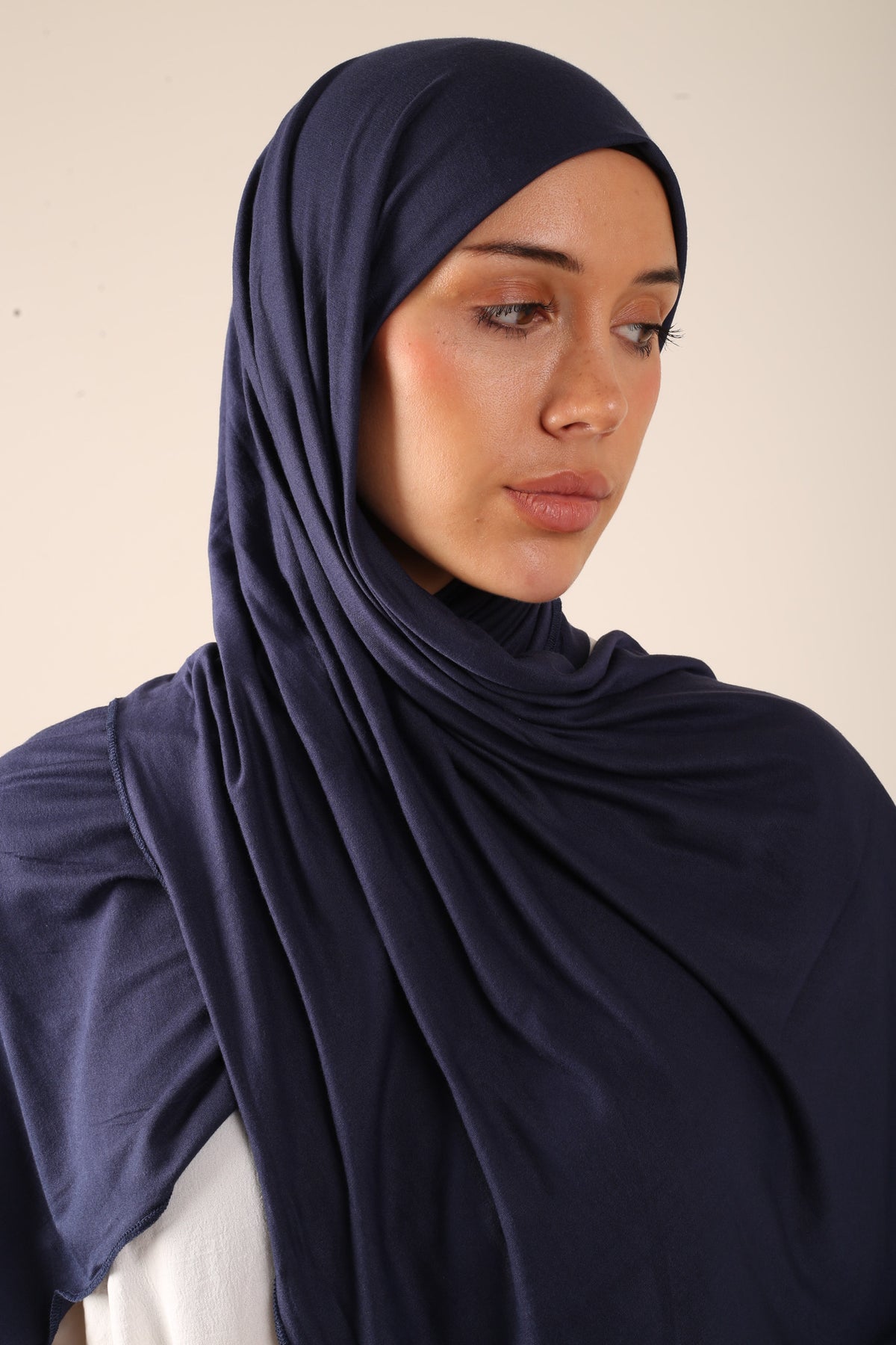 Navy Jersey Hijab