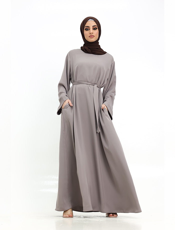 Stone Cuff Plain Abaya (PRE-ORDER ITEM, DESPATCH MID FEBRUARY 2025)