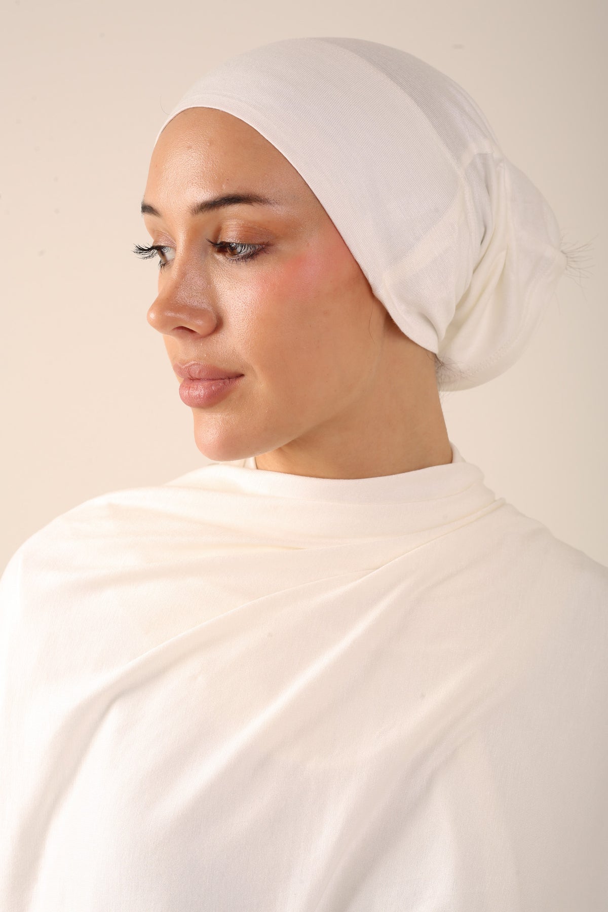 White Tube Hijab Cap