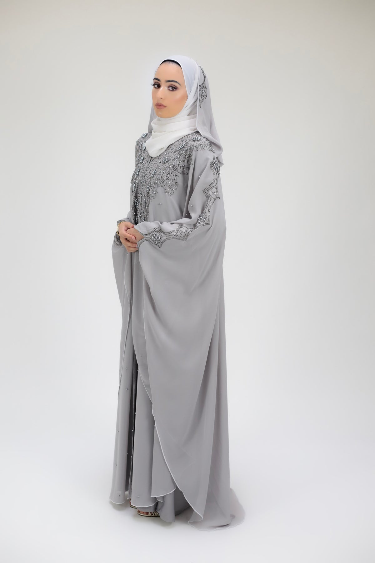 Silver Fox Hooded Scarf Farasha