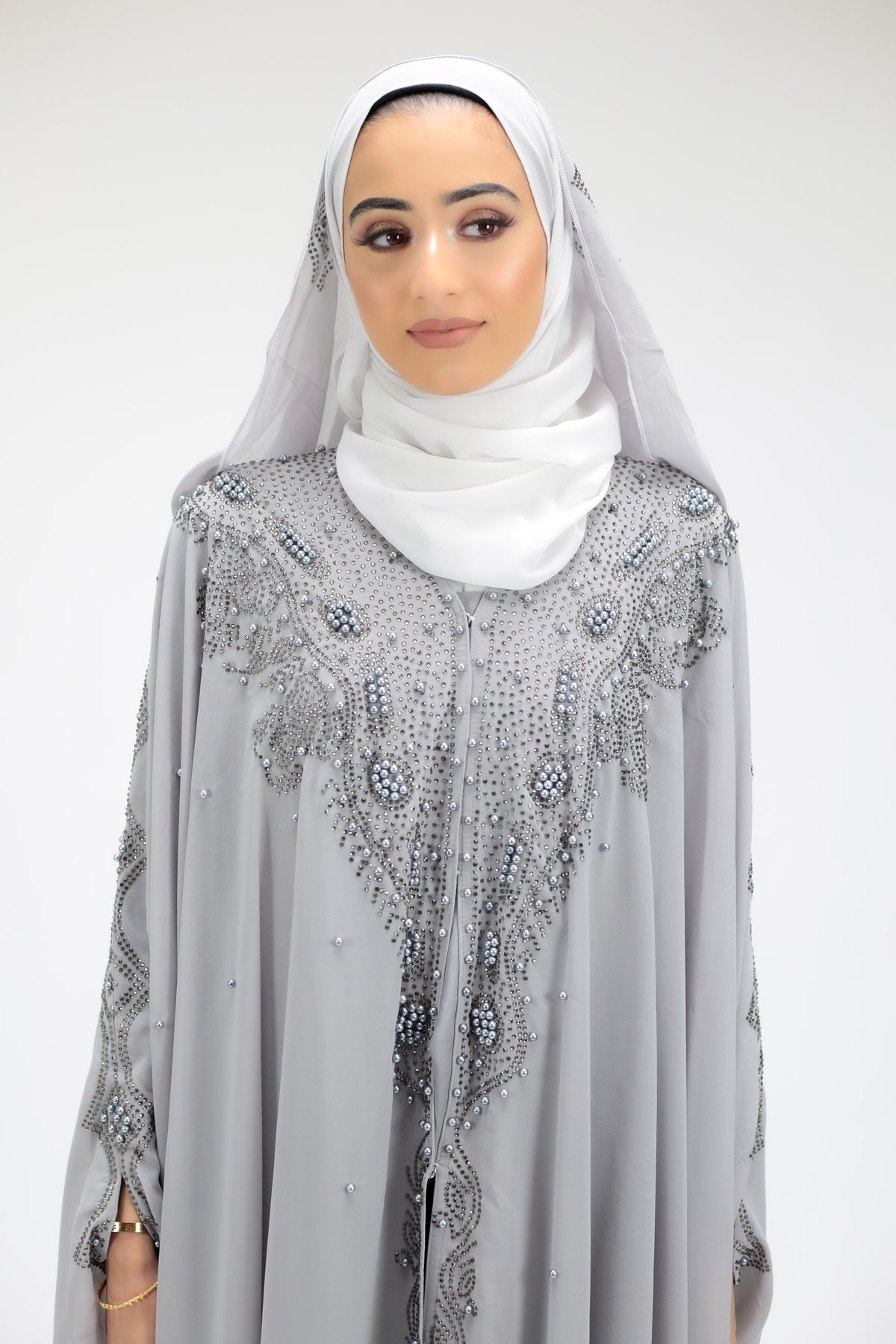 Silver Fox Hooded Scarf Farasha